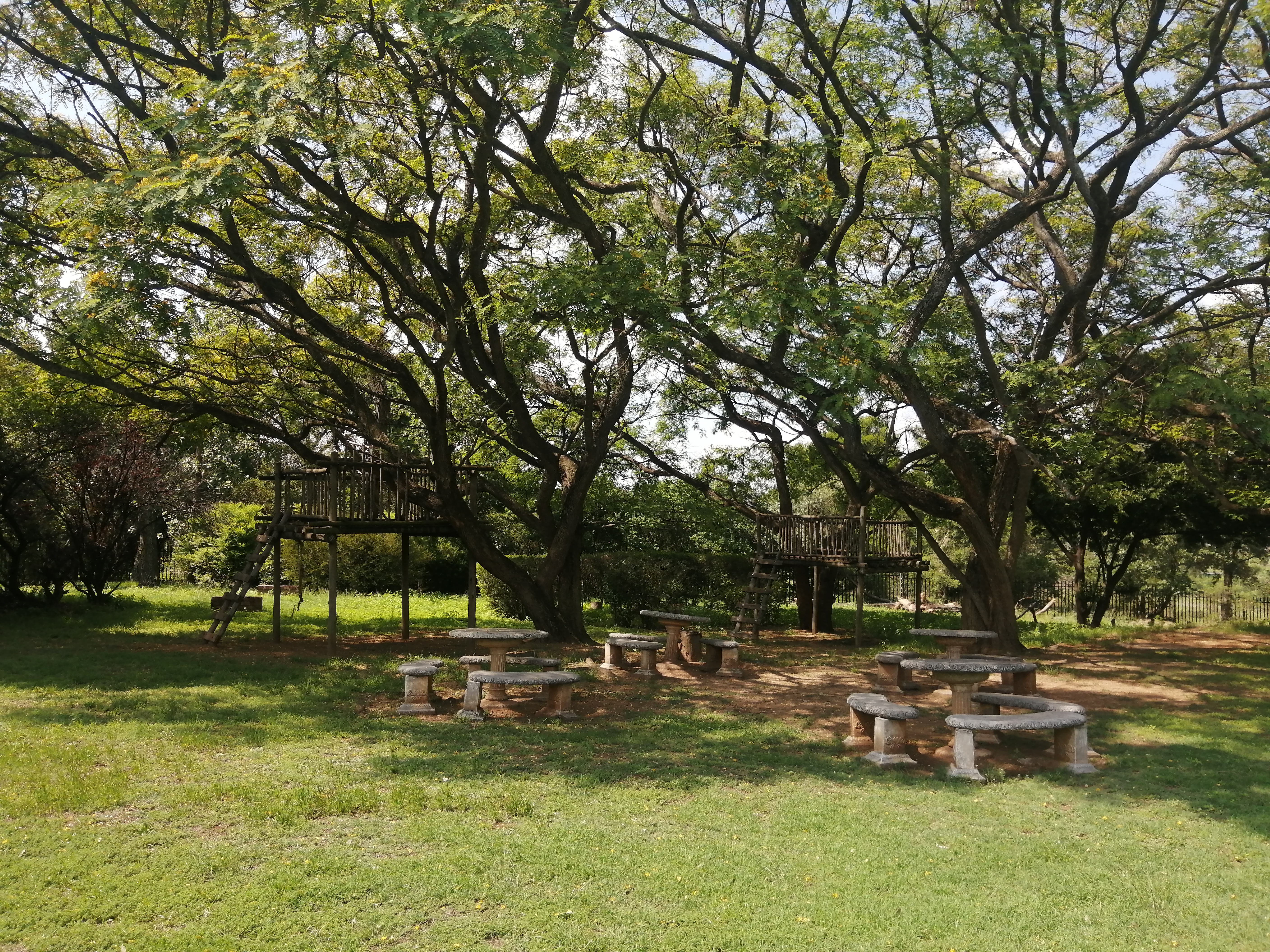 Tree houses and outside seating